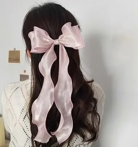 Vintage Silk Bow Hair Clip
